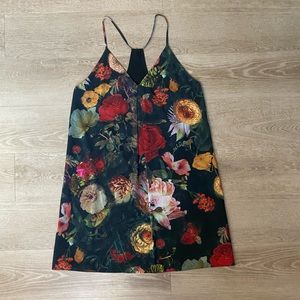 Alice + Olivia floral mini dress racer back